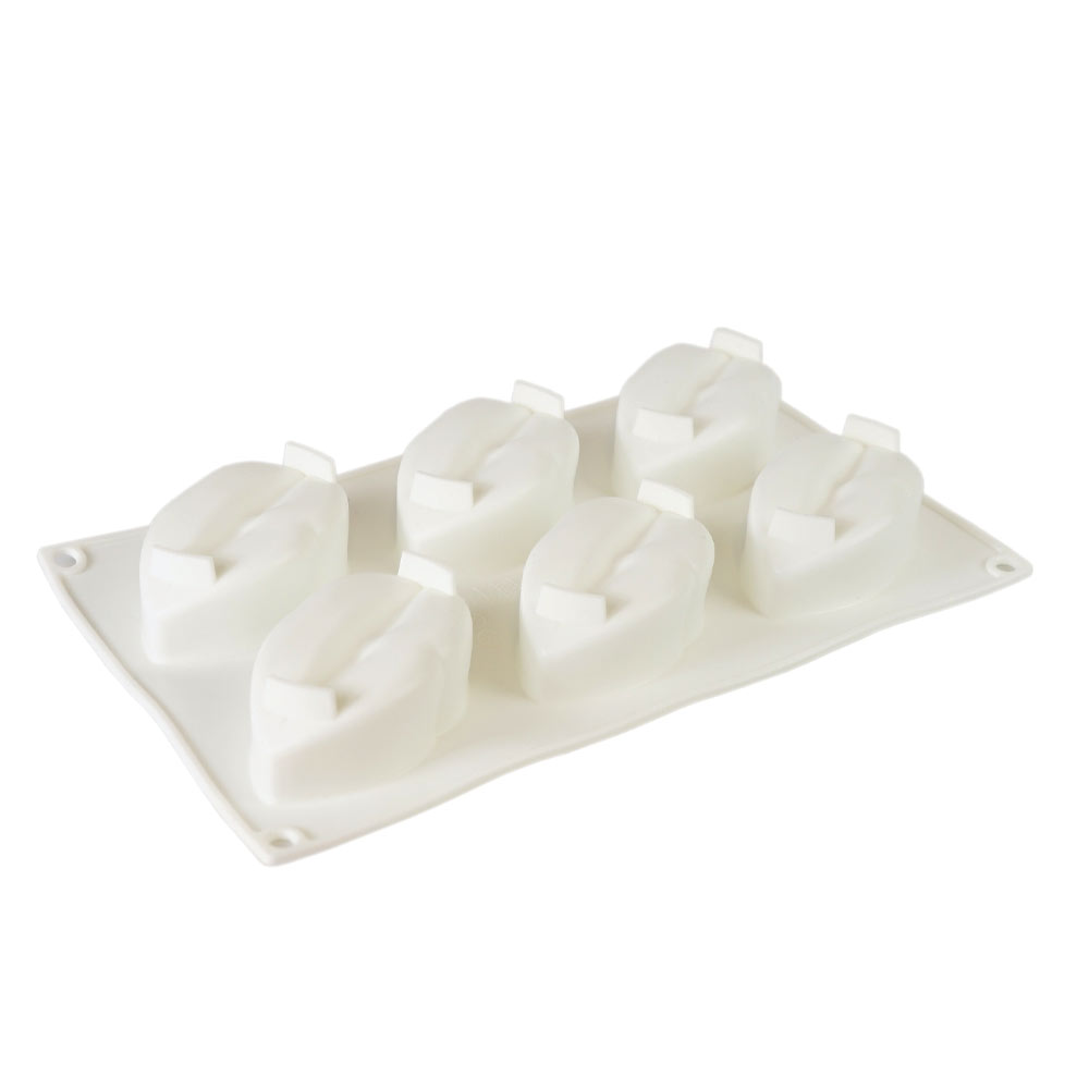 Silicone Mousse Mold Lips 6 Cavity 1 ct Artigee