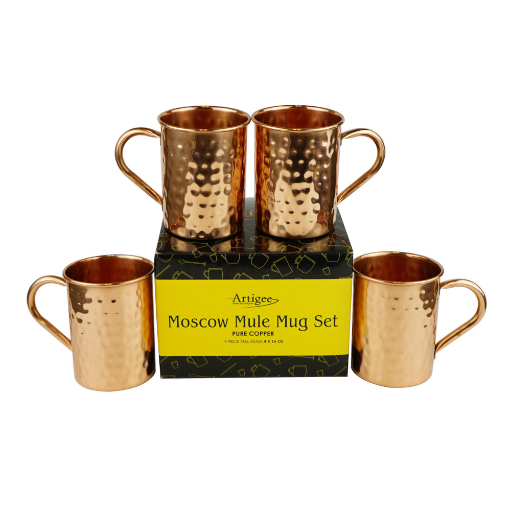 Moscow Mule Mug Set (Tall) 4pc Artigee