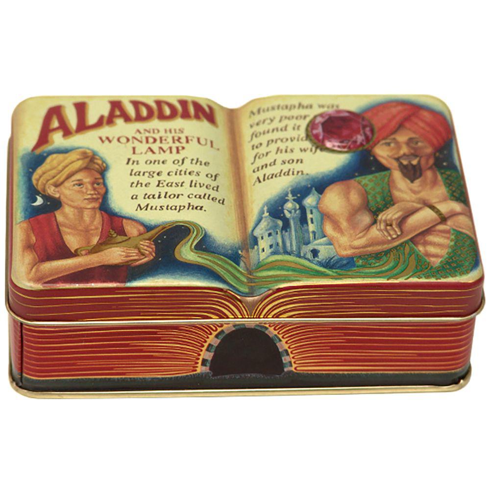 Small Book Aladdin        Empty - 1 tin Silver Crane