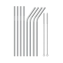 [ARTG-8014] Straw Stainless Steel Assorted Set 6 pc Artigee