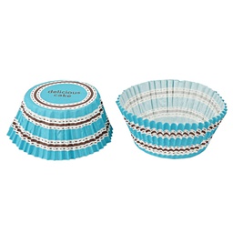 [ARTG-8361] Cupcake Paper Liners Circle Stripe Blue 5cm 100 pc Artigee