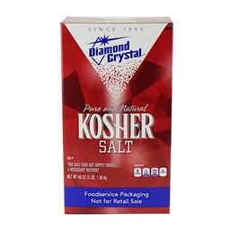 [183635] Kosher Salt (Coarse) (Foodservice Only) 3 lbs Diamond Crystal